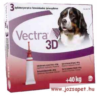 Vectra 3D rácsepegtető oldat M 10-25 kg közötti kutyáknak 3 pipetta