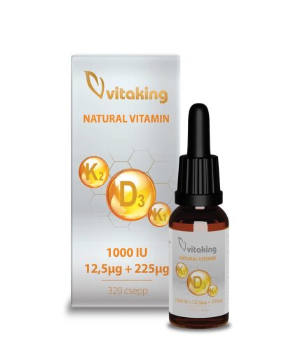 Vitaking D3+K2+K1 Vitamin Csepp 10ml