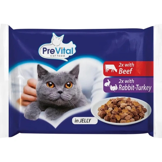 Prevital Alutasak Macska Zselés 4x100g Vegyes Íz Multipack