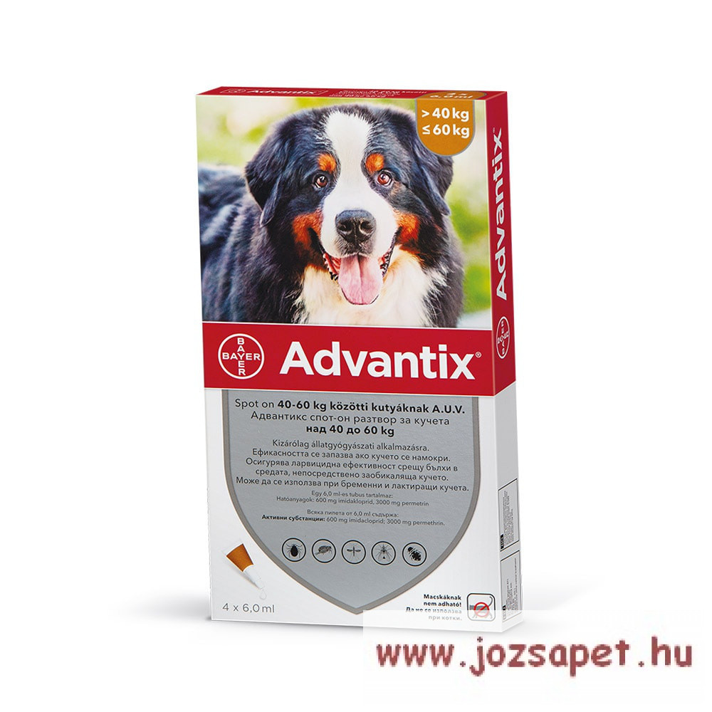 Advantix Spot-On 40kg feletti kutya számára 6ml*1 pipetta