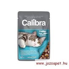 Calibra Cat Premium Adult Trout &amp; Salmon 100g alutasakos halas macskaeledel