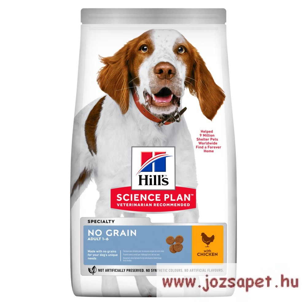 Hill&#039;s SP Canine Adult Nograin Chicken 14 kg gabonamentes kutyatáp