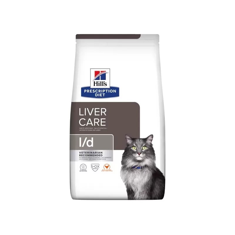 Hill&#039;s Hills Prescription Diet Feline l/d macskatáp májbetegségben szenvedő cicáknak 1,5 kg