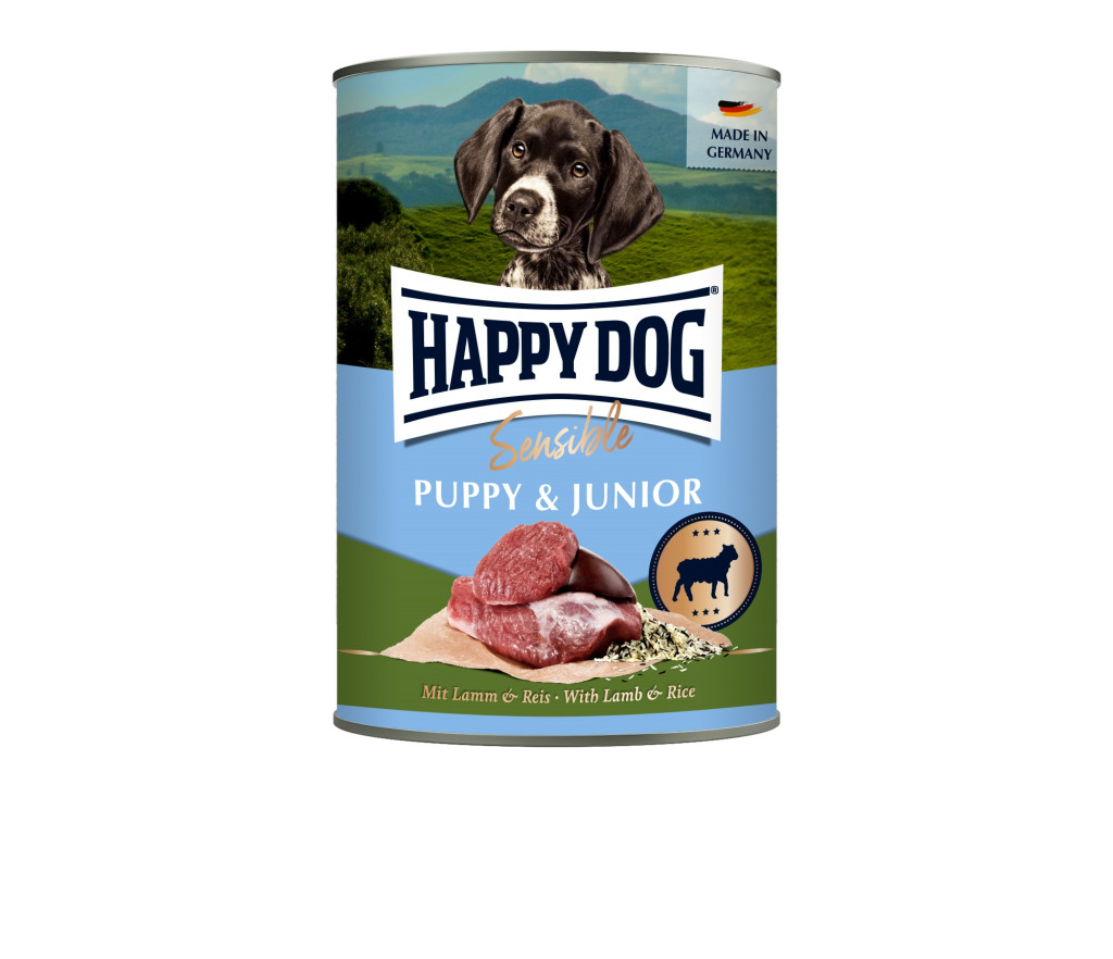 Happy Dog Supreme Sensible Puppy & Junior – Bárány, rizs (nedves eledel) 400g